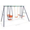 vidaXL Swing Set with 5 Seats Orange