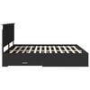 vidaXL Bed Frame Black and Silver 200 x 200 cm Engineered Wood
