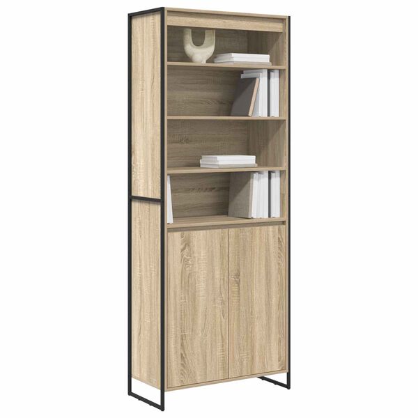 vidaXL Tall Cabinets 2 pcs Sonoma 79 x 36 x 200 cm Engineered Wood