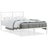 vidaXL Metal Bed Frame without Mattress with Headboard White 120x200cm
