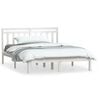 vidaXL Bed Frame without Mattress White Solid Wood 140x190 cm (809998+814095)