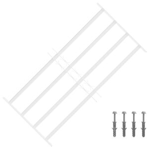 vidaXL Security Grille for Windows with 4 Crossbars 63-114 cm