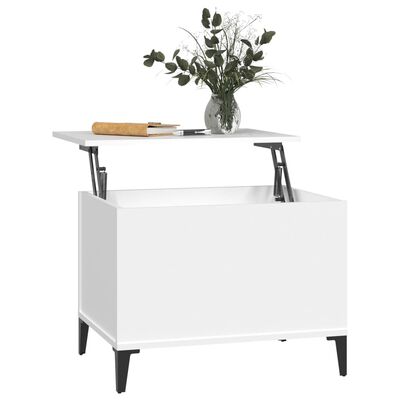 vidaXL Coffee Table White 60x44.5x45 cm Engineered Wood