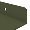 vidaXL Floating Shelf 2 pcs Olive Green 80 x 9 x 2.5 cm Steel