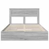 vidaXL Storage Bed Grey Sonoma 140 x 200 cm Engineered Wood