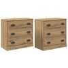 vidaXL Sideboards with Drawer 2 pcs Artisan Oak 70 x 35.5 x 67.5 cm