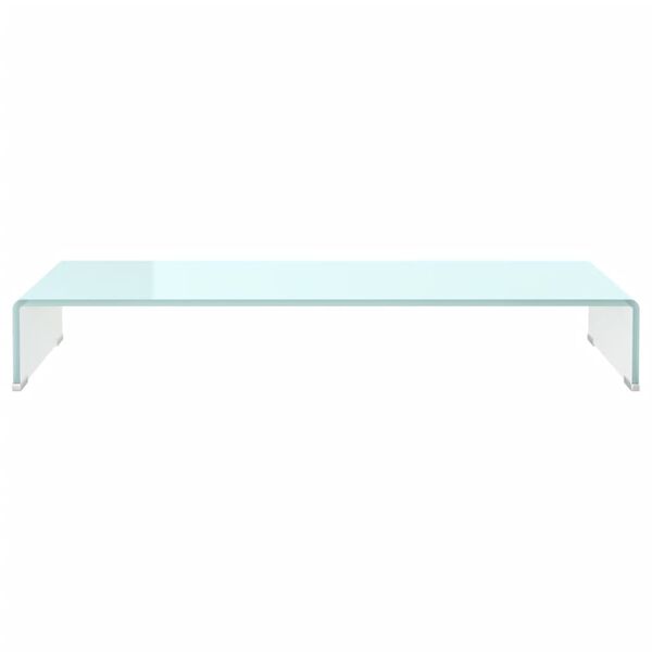 vidaXL TV Stand/Monitor Riser Glass Green 90x30x13 cm