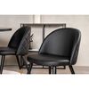 Venture Home Dining Chairs 2 pcs Velvet Leather-look Black and Brass