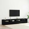 vidaXL TV Cabinet Set 3 pcs Black Oak 240 x 35 x 40 cm Engineered Wood