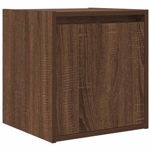 vidaXL Wall-Mounted Bedside Cabinet Brown Oak 38x34x40 cm