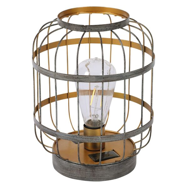 Luxform Solar LED Garden Table Light Cambridge Grey and Gold