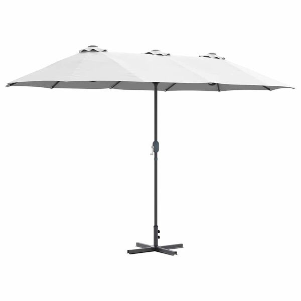 vidaXL Garden Parasol Sand 370 x 197 x 239 cm Polyester and Aluminium