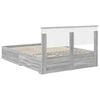 vidaXL Bed Frame with Drawer Grey Sonoma 140 x 190 cm Engineered Wood