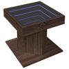 vidaXL Coffee Table with LED Brown Oak 50x50x45 cm Engineered Wood