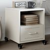 vidaXL Bedside Cabinet White 36x39x43.5 cm Steel