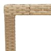 vidaXL Garden Table Beige 90x90x75 cm Poly Rattan Acacia Wood