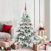 vidaXL Artificial Christmas Tree with 150 LEDs White 150 cm PE and PVC