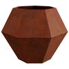 vidaXL Planter 2 pcs Rusty 100 x 100 x 80 cm Weathering Steel