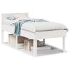 vidaXL Bed Frame without Mattress White 90x190 cm Single Solid Wood Pine