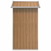 vidaXL Garden Shed Brown 126x97.5x177 cm Galvanised Steel