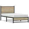 vidaXL Metal Bed Frame without Mattress Sonoma Oak 90x190 cm Single
