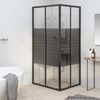 vidaXL Stripe Shower Cabin ESG 90x70x180 cm Black