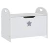 vidaXL Children Storage Bench White 62x40x46.5 cm MDF