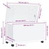 vidaXL Storage Chest with Wheels ALTA White 73x39.5x43 cm Solid Wood Pine