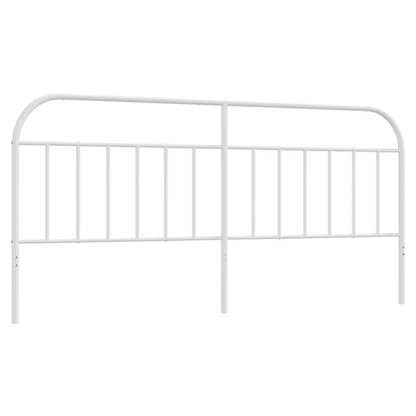 vidaXL Metal Replace Headboard White 200 cm