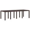 vidaXL Garden Dining Set 11 pcs Brown Polypropylene