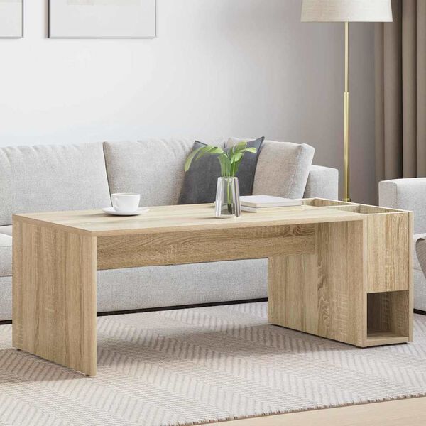 vidaXL Coffee Table Sonoma Oak 101.5 x 50 x 37 cm Engineered Wood
