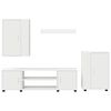 vidaXL TV Cabinet Set Wall-mounted 4 pcs White Engineered wood