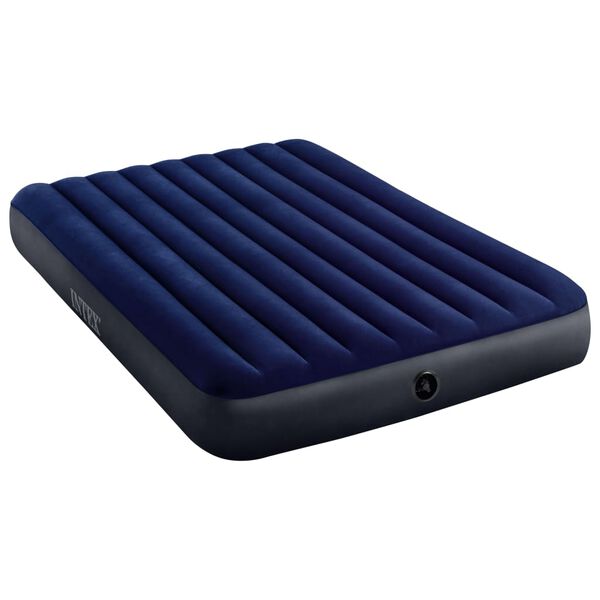 Intex Dura-Beam Inflatable Air Bed with Pump 152x203x25 cm Blue