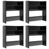 vidaXL Wall Shoe Cabinets 4 pcs High Gloss Black 60x18x60 cm