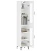 vidaXL Highboard High Gloss White 34.5x34x180 cm Engineered Wood
