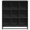 vidaXL Bookcase Black 97.5x33x107.5 cm Engineered Wood and Metal