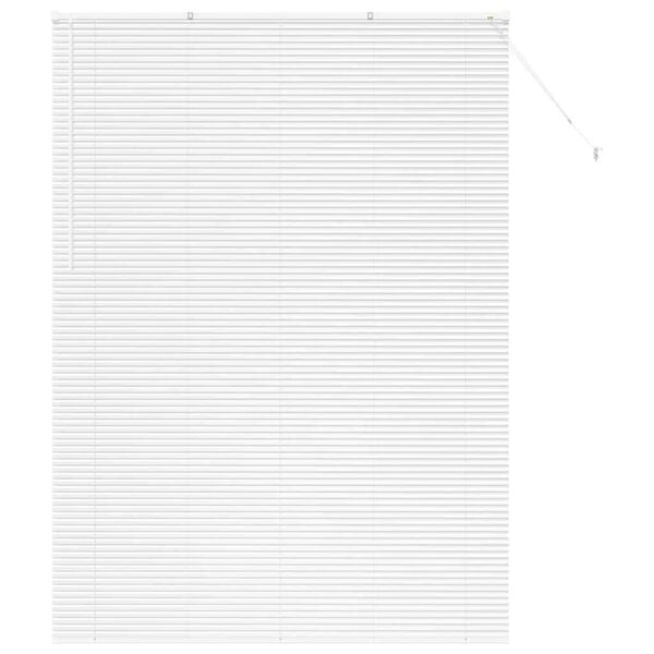 vidaXL Venetian Blinds Height Adjustable White 220 x 155 cm Aluminium