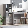 vidaXL Desk with Drawer 2 pcs Grey Sonoma