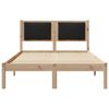 vidaXL Bed Frame with Headboard Black 120 x 200 cm Solid Pine Wood