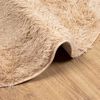 vidaXL Shaggy Rug High Pile NAVARRA Beige 100x100 cm Polyester