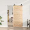 vidaXL Sliding Door Brown 80 x 208 cm Solid Pine Wood