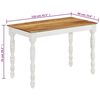 vidaXL Dining Table 110x60x76 cm Solid Wood Mango