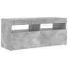 vidaXL TV Cabinet with LED Lights Concrete Grey 90x35x40 cm