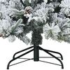 vidaXL Artificial Hinged Christmas Tree Snow Flocked White 180 cm