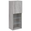 vidaXL 4 Piece TV Wall Units with LED Grey Sonoma Engineered Wood