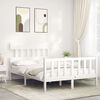 vidaXL Bed Frame without Mattress White 140x190 cm Solid Wood Pine