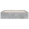 vidaXL Bed Frame with Drawers without Mattress Concrete Grey 135x190 cm Double