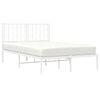 vidaXL Metal Bed Frame without Mattress with Headboard White 120x200cm