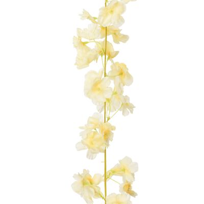 vidaXL Artificial Flower Garlands 6 pcs Champagne 180 cm