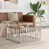 vidaXL Coffee Table 80x80x40 cm Stainless Steel and Glass
